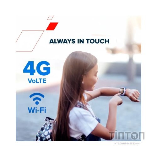 Смарт-годинник Canyon ZEFIR KW-49 E-SIM 4G GPS Blue Дитячий смарт-годинник (CNE-KW49BL)