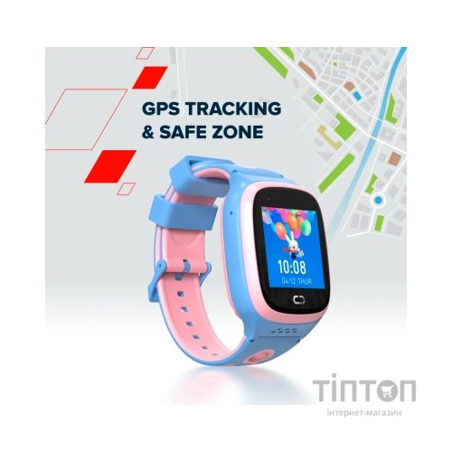 Смарт-годинник Canyon ZEFIR KW-49 E-SIM 4G GPS Blue Дитячий смарт-годинник (CNE-KW49BL)