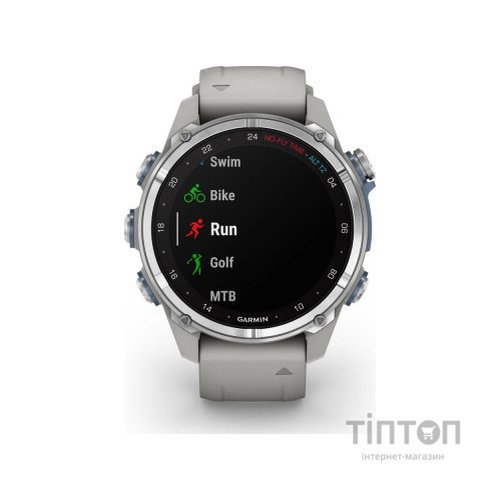 Смарт-годинник Garmin Descent Mk3, 43mm, Passvtd Steel/Fog Gry, Dive Computer, GPS дайвінг комп'ютер (010-02753-04)