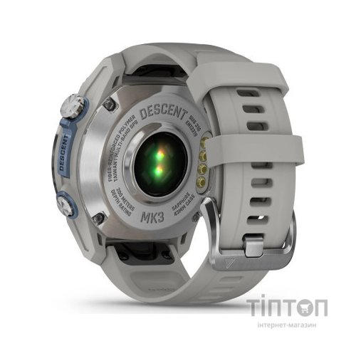 Смарт-годинник Garmin Descent Mk3, 43mm, Passvtd Steel/Fog Gry, Dive Computer, GPS дайвінг комп'ютер (010-02753-04)