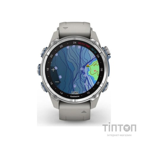 Смарт-годинник Garmin Descent Mk3, 43mm, Passvtd Steel/Fog Gry, Dive Computer, GPS дайвінг комп'ютер (010-02753-04)