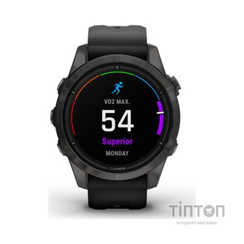 Смарт-годинник Garmin EPIX PRO (g2), 42mm, Saph, CrbnGry DLC Ti, Black, GPS (010-02802-15)