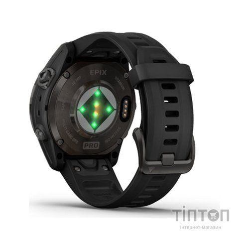 Смарт-годинник Garmin EPIX PRO (g2), 42mm, Saph, CrbnGry DLC Ti, Black, GPS (010-02802-15)