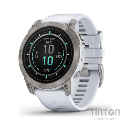 Смарт-годинник Garmin EPIX PRO (g2), 51, Saph, Ti, Whitestone, GPS (010-02804-11)