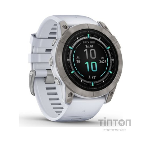 Смарт-годинник Garmin EPIX PRO (g2), 51, Saph, Ti, Whitestone, GPS (010-02804-11)