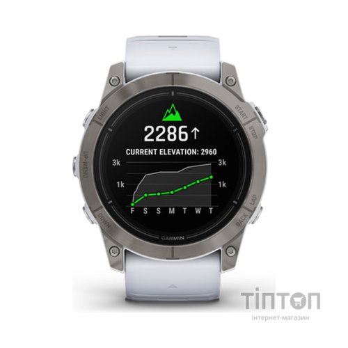 Смарт-годинник Garmin EPIX PRO (g2), 51, Saph, Ti, Whitestone, GPS (010-02804-11)