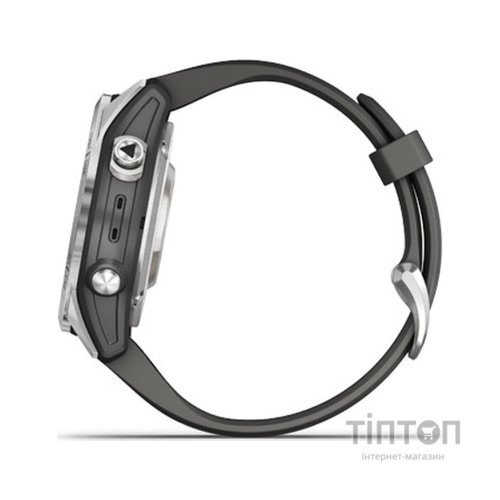 Смарт-годинник Garmin fenix 7S Pro Solar, Glass, SS w/Graphite band, GPS (010-02776-01)