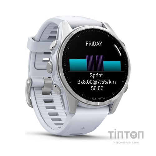 Смарт-годинник Garmin fenix 8 43mm, AMOLED, Glass, BareSS/Whitestone, WhitestoneBn (010-02903-00)