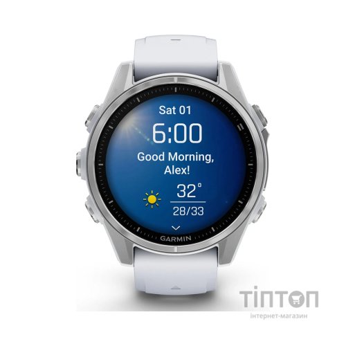 Смарт-годинник Garmin fenix 8 43mm, AMOLED, Glass, BareSS/Whitestone, WhitestoneBn (010-02903-00)