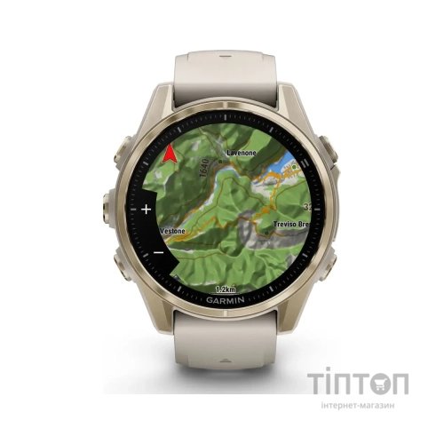 Смарт-годинник Garmin fenix 8 43mm, AMOLED, Saph, SftGldSS/FgGry, FogGry/DkSndbnd, GPS (010-02903-11)