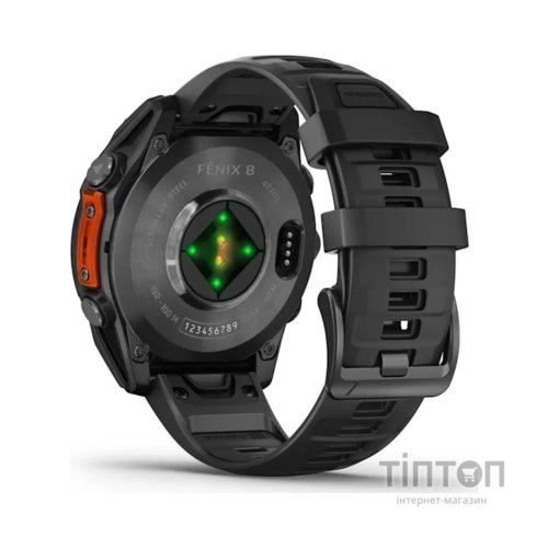 Смарт-годинник Garmin fenix 8 47mm, AMOLED, Glass/SS, SlateGray Steel/Black, BlkBnd, GPS (010-02904-00)