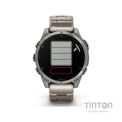 Смарт-годинник Garmin fenix 8 47mm, AMOLED, Saph, Ti/Bare/Graphite w/TiBand,Excl, GPS (010-02904-40)