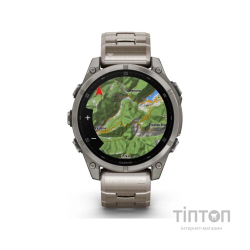 Смарт-годинник Garmin fenix 8 47mm, AMOLED, Saph, Ti/Bare/Graphite w/TiBand,Excl, GPS (010-02904-40)