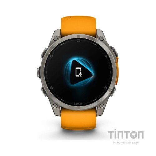 Смарт-годинник Garmin fenix 8 47mm, AMOLED, Saph, Ti/Bare/Grpht, SparkOrg/GrphtBd, (010-02904-11)