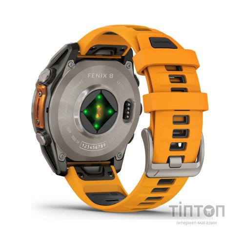 Смарт-годинник Garmin fenix 8 47mm, AMOLED, Saph, Ti/Bare/Grpht, SparkOrg/GrphtBd, (010-02904-11)