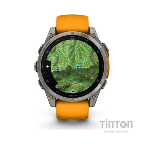 Смарт-годинник Garmin fenix 8 47mm, AMOLED, Saph, Ti/Bare/Grpht, SparkOrg/GrphtBd, (010-02904-11)