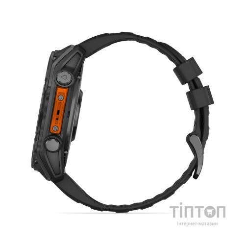 Смарт-годинник Garmin fenix 8 51mm, AMOLED, Glass/SS, SlateGray Steel/Black,BlkBnd, GPS (010-02905-00)