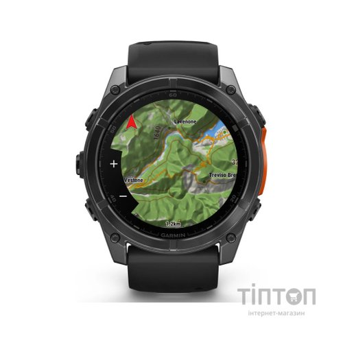 Смарт-годинник Garmin fenix 8 51mm, AMOLED, Glass/SS, SlateGray Steel/Black,BlkBnd, GPS (010-02905-00)
