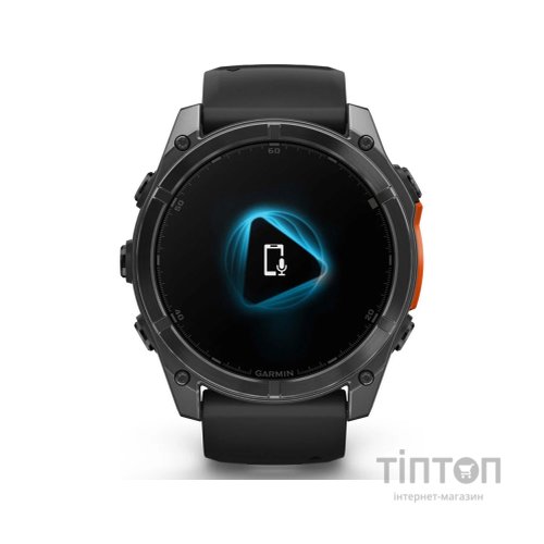 Смарт-годинник Garmin fenix 8 51mm, AMOLED, Glass/SS, SlateGray Steel/Black,BlkBnd, GPS (010-02905-00)