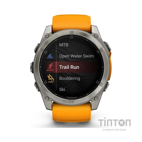 Смарт-годинник Garmin fenix 8 51mm, AMOLED, Saph, Ti/Bare/Grpht, SparkOrg/GrphtBd, (010-02905-11)
