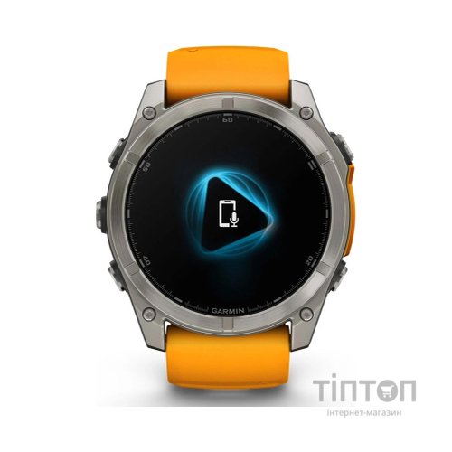 Смарт-годинник Garmin fenix 8 51mm, AMOLED, Saph, Ti/Bare/Grpht, SparkOrg/GrphtBd, (010-02905-11)