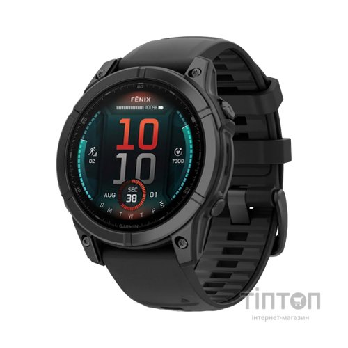 Смарт-годинник Garmin fenix E, 47mm, Slate Gray Steel/Black, GPS (010-03025-01)