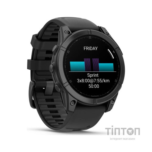 Смарт-годинник Garmin fenix E, 47mm, Slate Gray Steel/Black, GPS (010-03025-01)