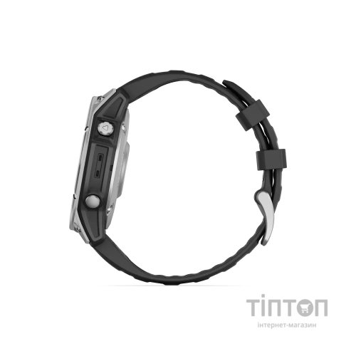 Смарт-годинник Garmin fenix E, 47mm, Stainless Steel/Black, GPS (010-03025-00)
