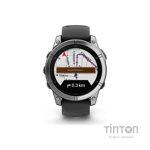 Смарт-годинник Garmin fenix E, 47mm, Stainless Steel/Black, GPS (010-03025-00)