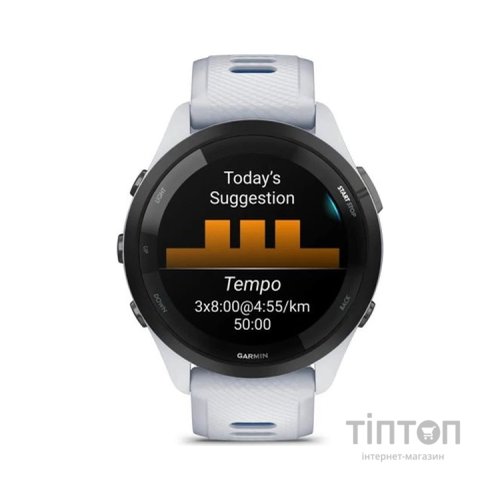 Смарт-годинник Garmin Forerunner 265, Whitestone, GPS (010-02810-11)
