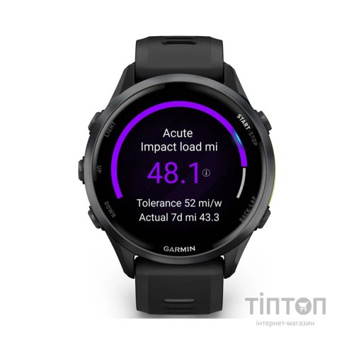 Смарт-годинник Garmin Forerunner 970, Black/Amp Yellow, GPS (010-02969-10)