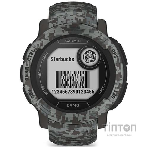 Смарт-годинник Garmin Instinct 2, Camo Edition, Graphite Camo, GPS (010-02626-03)