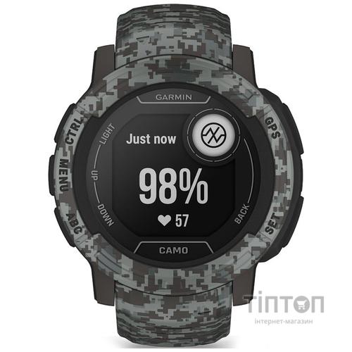 Смарт-годинник Garmin Instinct 2, Camo Edition, Graphite Camo, GPS (010-02626-03)