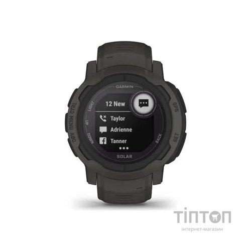 Смарт-годинник Garmin Instinct 2, Solar, Graphite, GPS (010-02627-00)