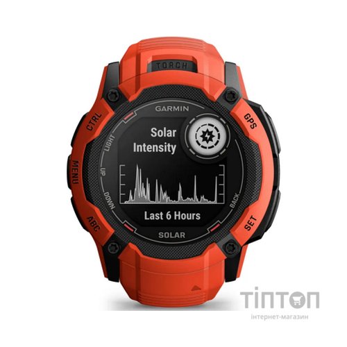 Смарт-годинник Garmin Instinct 2X, Solar, Flame Red, GPS (010-02805-01)