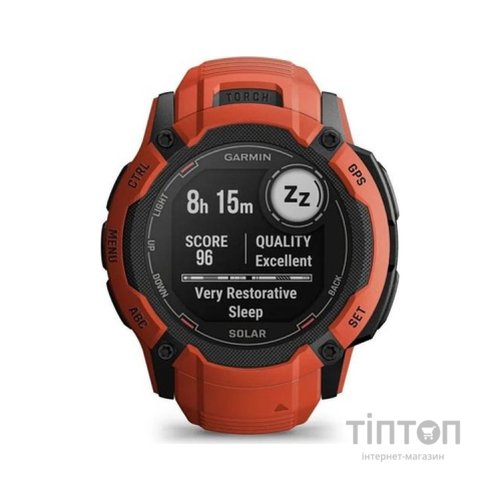 Смарт-годинник Garmin Instinct 2X, Solar, Flame Red, GPS (010-02805-01)