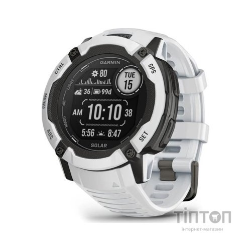 Смарт-годинник Garmin Instinct 2X Solar, Whitestone, GPS (010-02805-04)