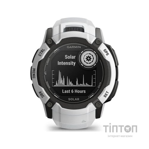 Смарт-годинник Garmin Instinct 2X Solar, Whitestone, GPS (010-02805-04)