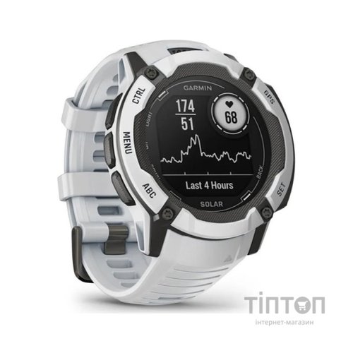 Смарт-годинник Garmin Instinct 2X Solar, Whitestone, GPS (010-02805-04)