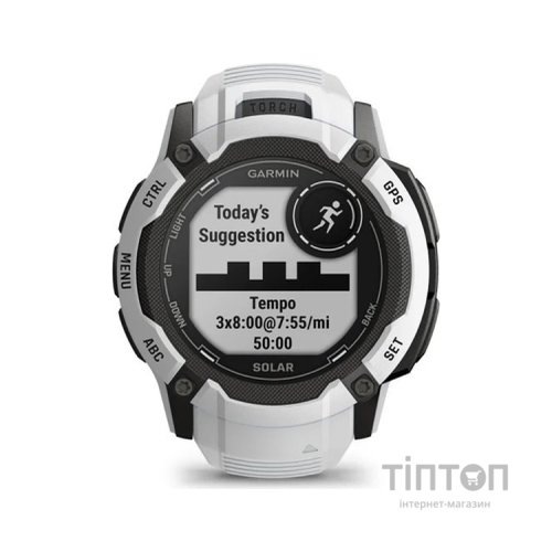 Смарт-годинник Garmin Instinct 2X Solar, Whitestone, GPS (010-02805-04)