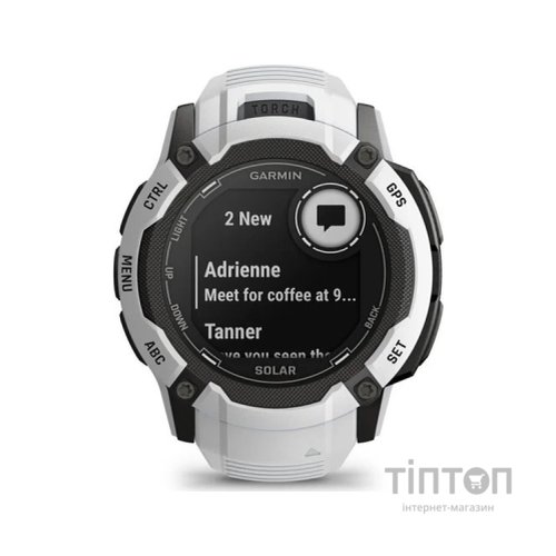 Смарт-годинник Garmin Instinct 2X Solar, Whitestone, GPS (010-02805-04)