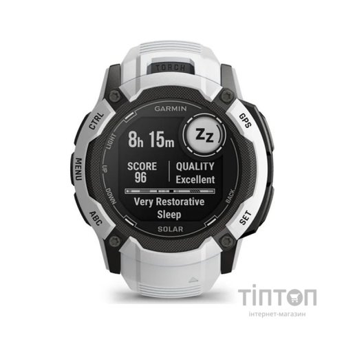 Смарт-годинник Garmin Instinct 2X Solar, Whitestone, GPS (010-02805-04)