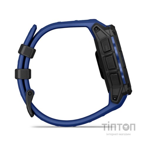 Смарт-годинник Garmin Instinct 3, 45mm, AMOLED, Black with Bolt Blue Band, GPS смарт-годинник (010-02936-03)