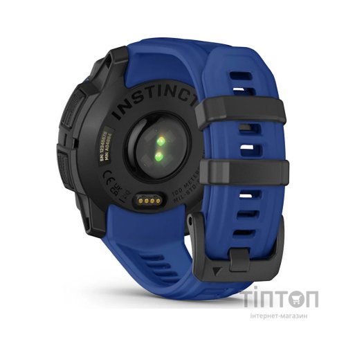 Смарт-годинник Garmin Instinct 3, 45mm, AMOLED, Black with Bolt Blue Band, GPS смарт-годинник (010-02936-03)