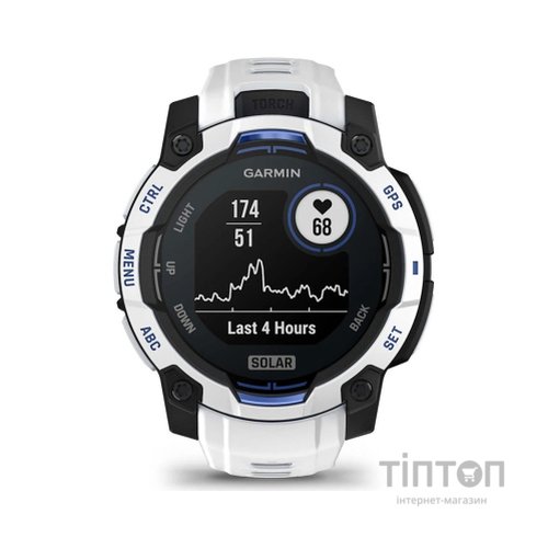 Смарт-годинник Garmin Instinct 3, 45mm, Solar, Whitestone with Whitestone Band, GPS смарт-годинник (010-02934-03)