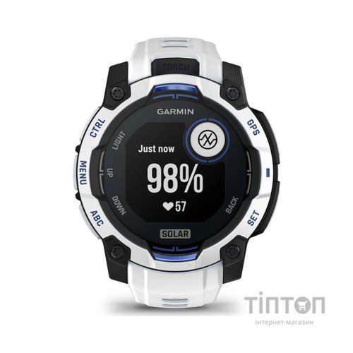 Смарт-годинник Garmin Instinct 3, 45mm, Solar, Whitestone with Whitestone Band, GPS смарт-годинник (010-02934-03)