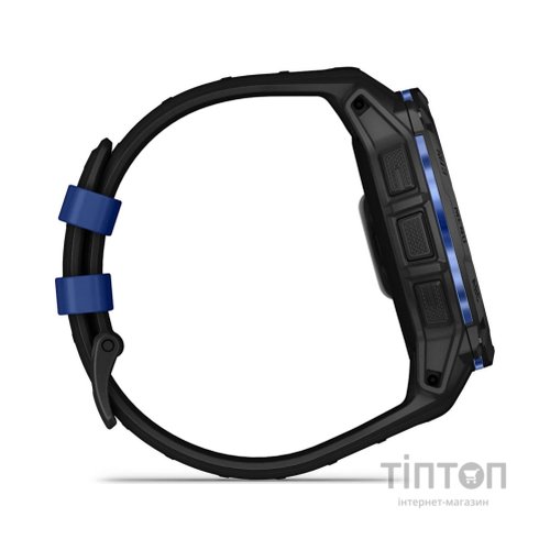 Смарт-годинник Garmin Instinct 3, 50mm, AMOLED, Black with Bolt Blue Accents, GPS смарт-годинник (010-03020-03)