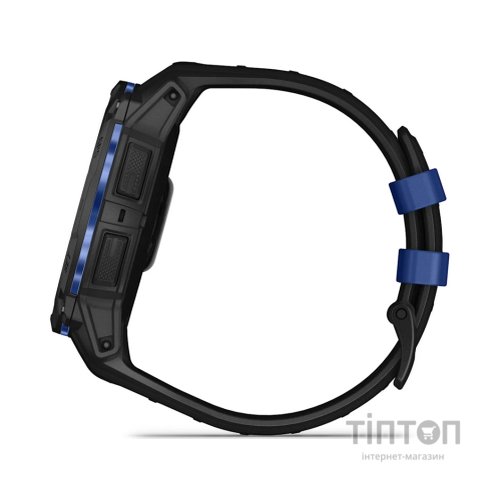 Смарт-годинник Garmin Instinct 3, 50mm, AMOLED, Black with Bolt Blue Accents, GPS смарт-годинник (010-03020-03)