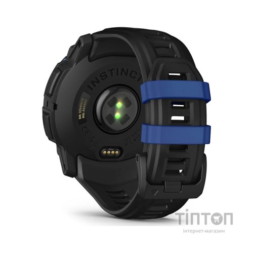 Смарт-годинник Garmin Instinct 3, 50mm, AMOLED, Black with Bolt Blue Accents, GPS смарт-годинник (010-03020-03)