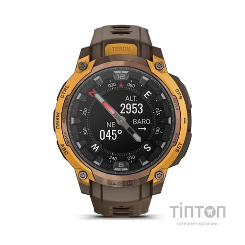 Смарт-годинник Garmin Instinct Crossover AMOLED, BronzeSunburst/Cocoa, GPS смарт-годинник (010-03398-01)